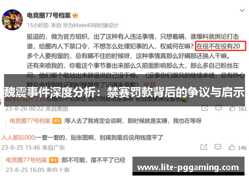 魏震事件深度分析：禁赛罚款背后的争议与启示